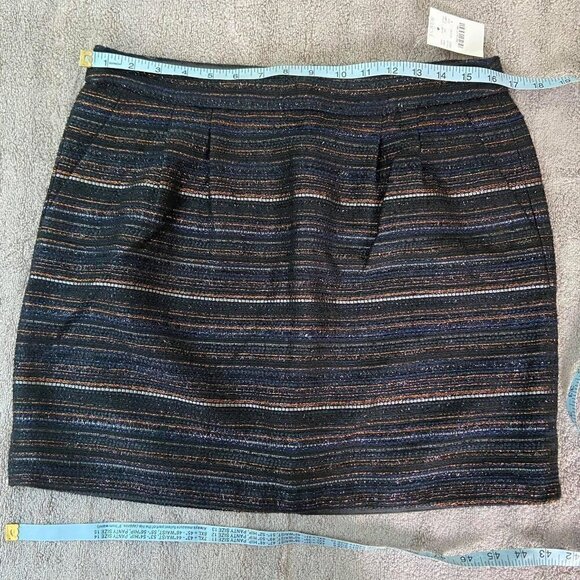 J. Crew Factory 8 Factory Metallic Stripe Tweed Mini Skirt - Picture 10 of 13
